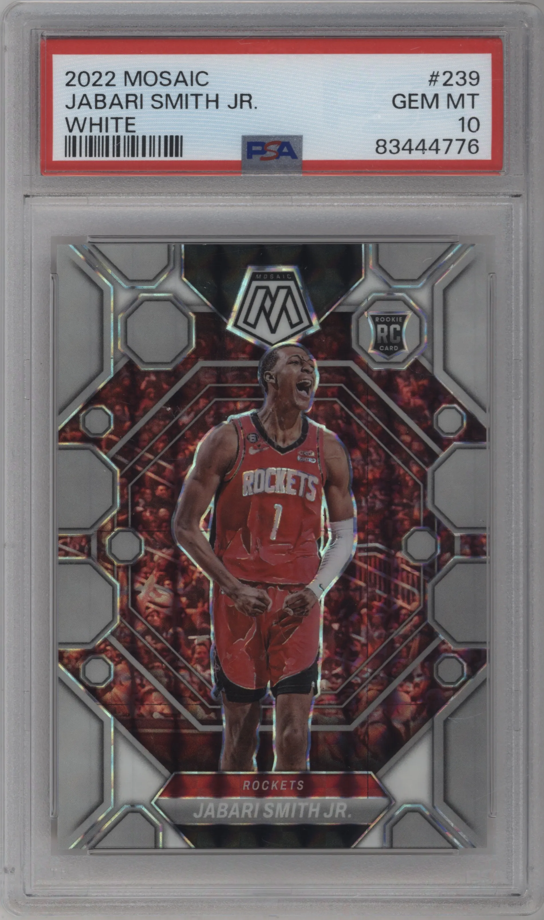 2022 Panini Mosaic Jabari Smith Jr. White Mosaic #239 PSA 10