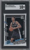 Victor Wembanyama from the 2023-24 Donruss Optic set graded by SGC and given an overall grade of 10.