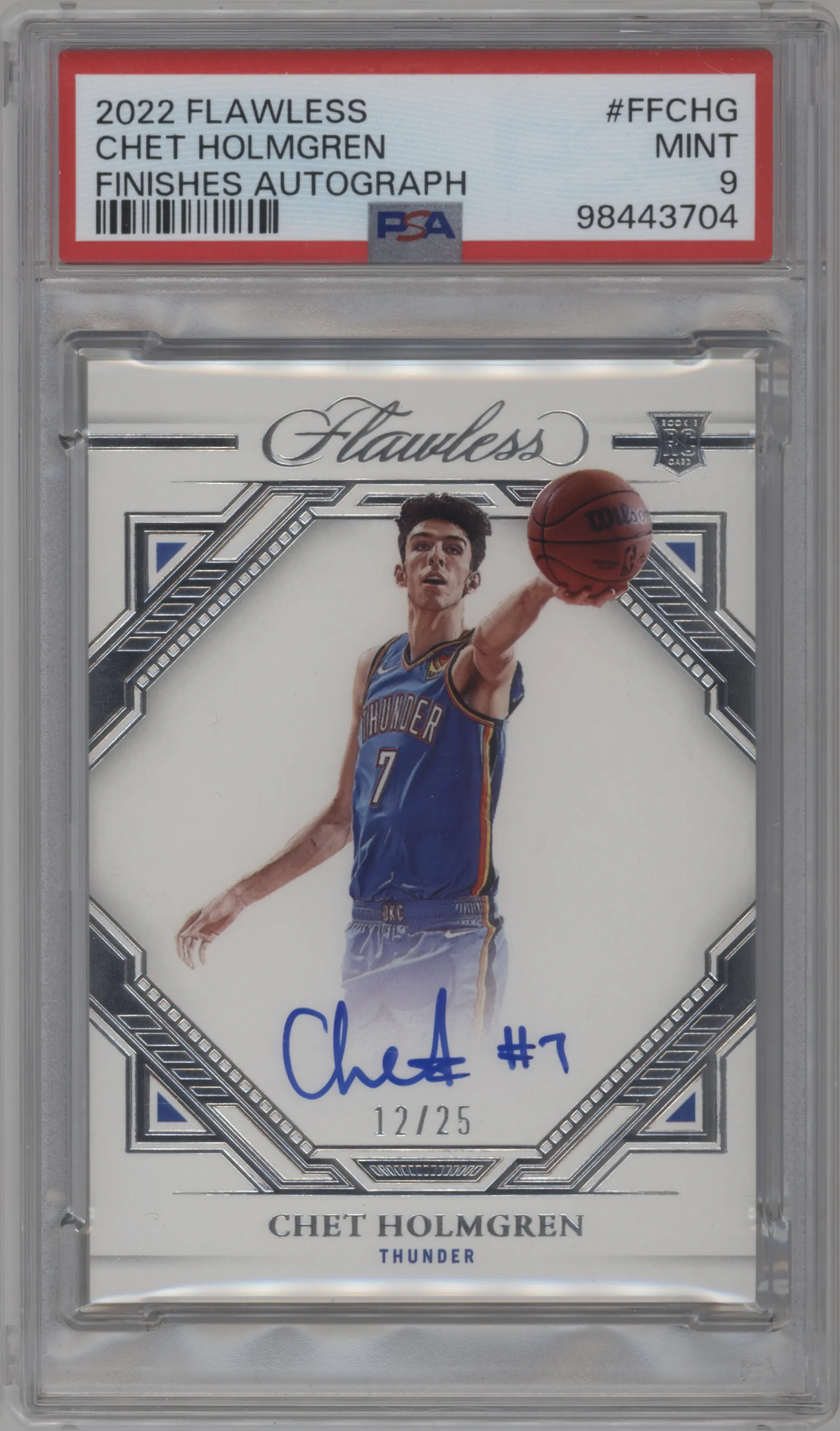 2022 Panini Flawless Finishes Chet Holmgren PSA 9