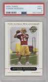 Aaron Rodgers from the 2005 Topps set graded by PSA and given an overall grade of 9.