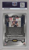 C.J. Stroud from the 2023 Panini Prizm set featuring a Neon Green Pulsar parallel graded by PSA and given an overall grade of 9.