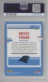 Bryce Young from the 2023 Donruss Optic set featuring a Hyper Blue parallel graded by PSA and given an overall grade of 9.