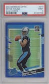 Bryce Young from the 2023 Donruss Optic set featuring a Hyper Blue parallel graded by PSA and given an overall grade of 9.