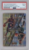 Larry Johnson/Antoine Walker/Maurice Taylor/Vin Baker from the 1997 Bowman's Best set featuring a Atomic Refractor parallel graded by PSA and given an overall grade of 9.