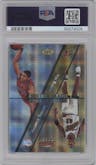 Larry Johnson/Antoine Walker/Maurice Taylor/Vin Baker from the 1997 Bowman's Best set featuring a Atomic Refractor parallel graded by PSA and given an overall grade of 9.