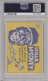Willie McCovey from the 1970 Topps set graded by PSA and given an overall grade of 6.