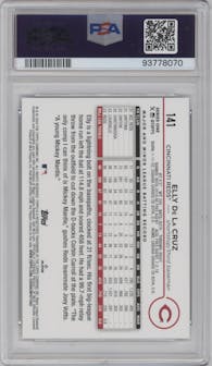 Elly De La Cruz from the 2024 Topps  set graded by PSA and given an overall grade of 10.