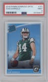 Sam Darnold from the 2018 Panini Donruss Optic set graded by PSA and given an overall grade of 9.