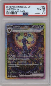 Umbreon ex from the 2024 Pokemon SV JPN set graded by PSA and given an overall grade of 10.