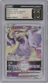 Mewtwo VSTAR from the 2022 Pokemon SWSH JPN set graded by CSG and given an overall grade of 10.
