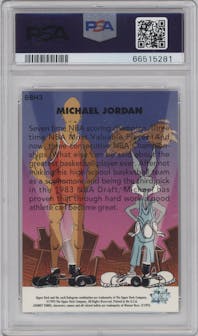 Michael Jordan from the 1993 Upper Deck Adventures In Toon World set graded by PSA and given an overall grade of 9.