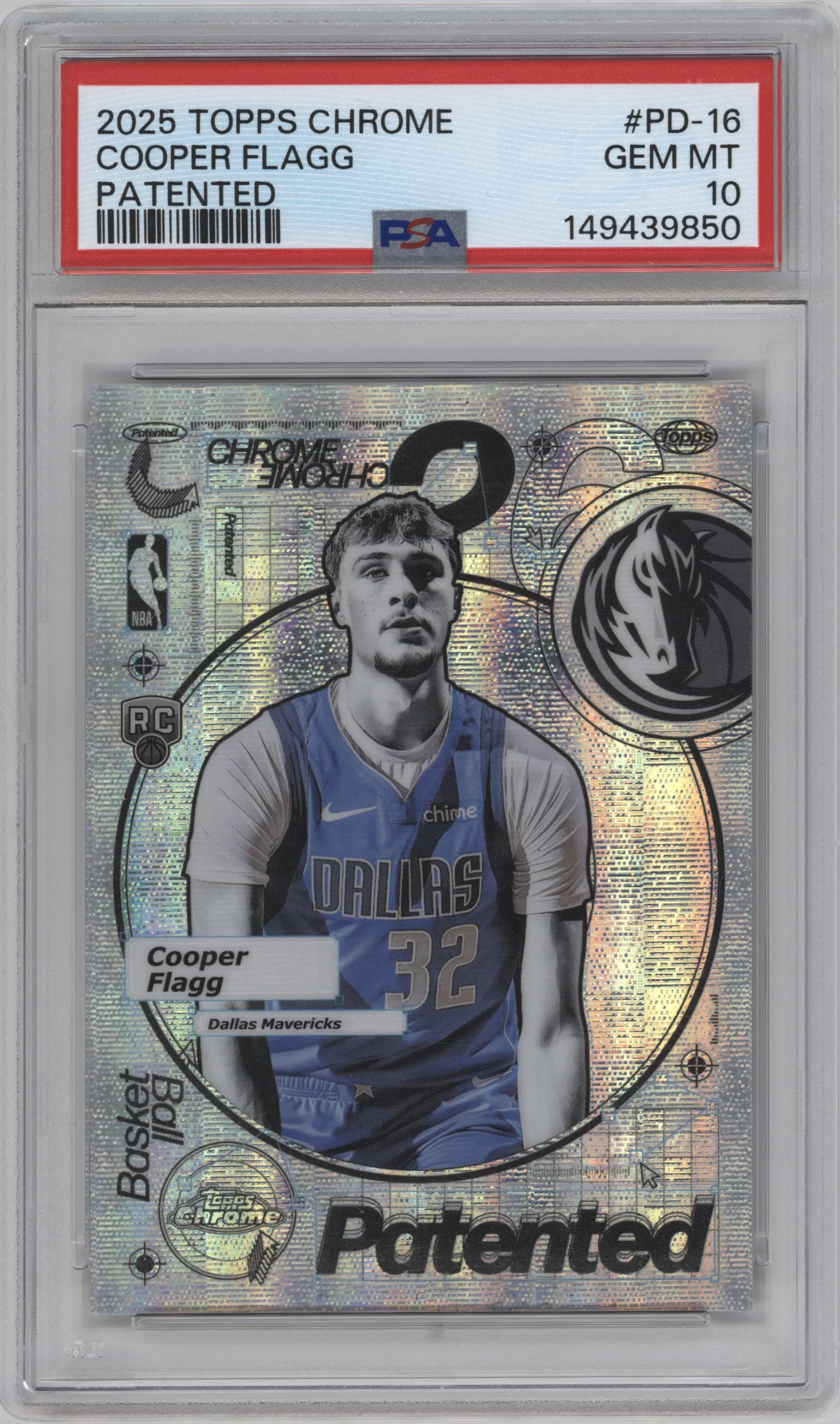 2025 Topps Chrome Patented Cooper Flagg #PD-16 PSA 10