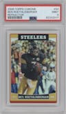Ben Roethlisberger from the 2006 Topps Chrome set featuring a Refractor parallel graded by PSA and given an overall grade of 9.