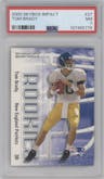 Tom Brady from the 2000 Impact  set graded by PSA and given an overall grade of 7.