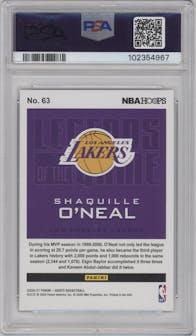 Shaquille O'Neal from the 2020-21 Panini NBA Hoops set featuring a Artist Proof parallel graded by PSA and given an overall grade of 10.