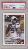 Patrick Mahomes II from the 2017 SAGE Hit Premier Draft High Series set graded by PSA and given an overall grade of 10.