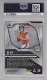 Bo Nix from the 2024 Panini Prizm set graded by PSA and given an overall grade of 10.