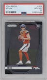 Bo Nix from the 2024 Panini Prizm set graded by PSA and given an overall grade of 10.