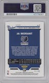 Ja Morant from the 2019-20 Panini Donruss Optic set featuring a Blue parallel graded by PSA and given an overall grade of 9.
