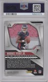 Michael Penix Jr. from the 2024 Panini Prizm set featuring a Pink Prizm parallel graded by PSA and given an overall grade of 9.