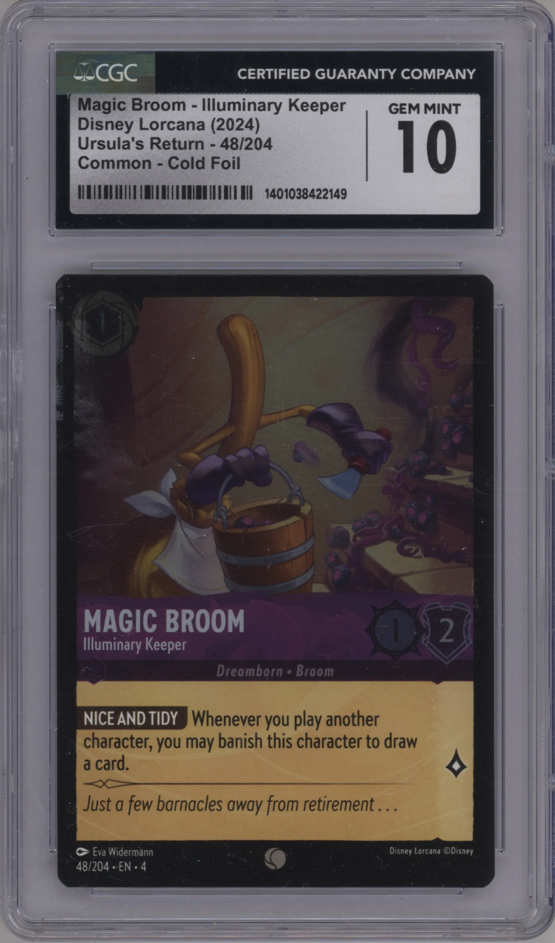 2024 Disney Lorcana Ursula's Return Magic Broom Foil #48 CGC 10