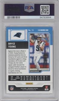 Bryce Young from the 2023 Panini Contenders set featuring a Midfield Ticket parallel graded by PSA and given an overall grade of 10.