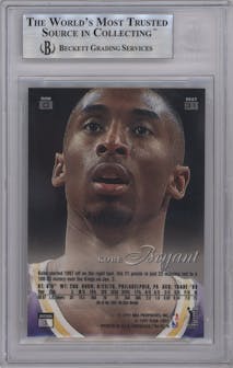 Kobe Bryant from the 1996-97 Flair Showcase  set graded by Beckett and given an overall grade of 9.