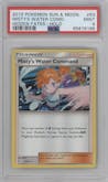 Misty's Water Command from the 2019 Pokemon S&M  set graded by PSA and given an overall grade of 9.
