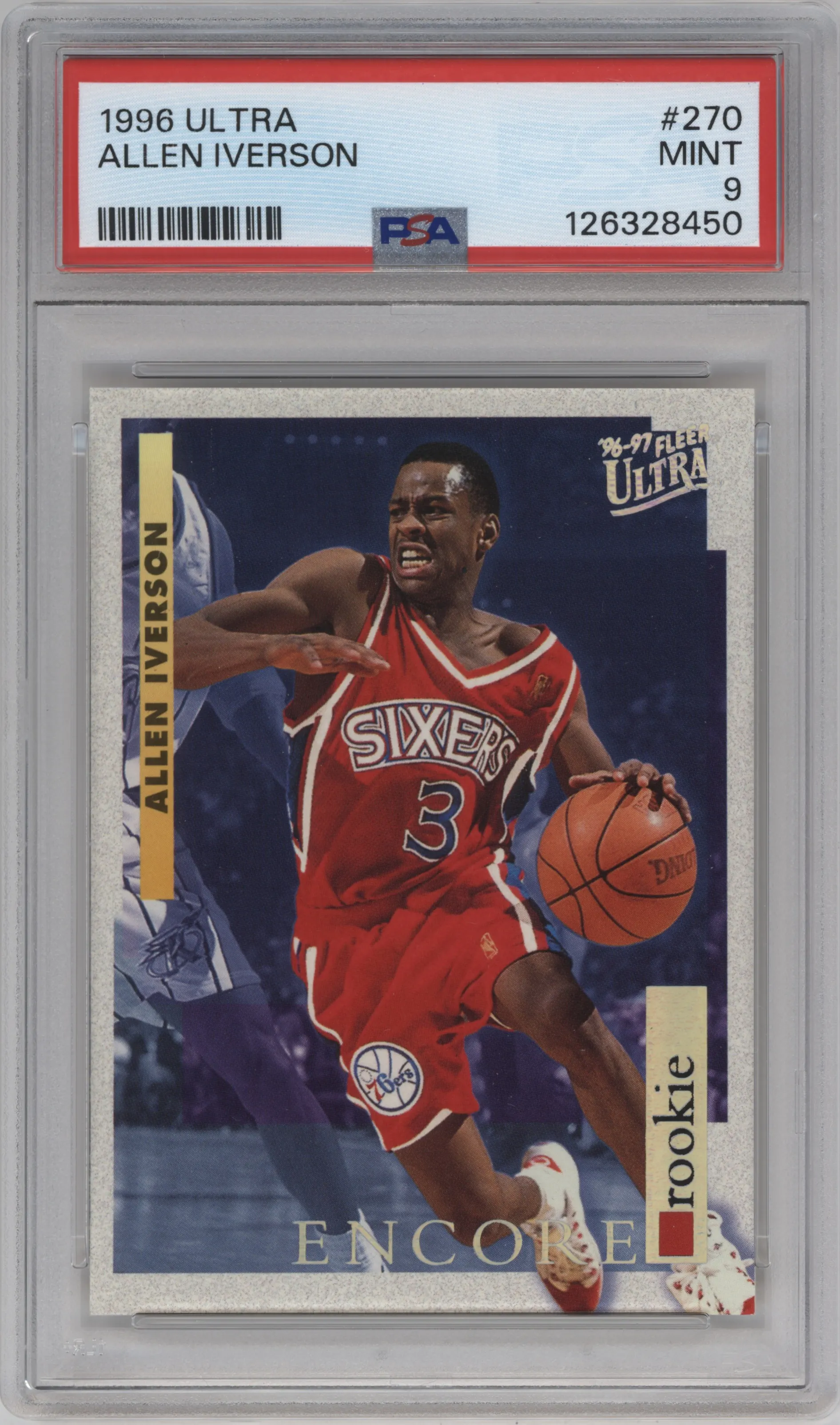 1996 Fleer Ultra Allen Iverson #270 PSA 9