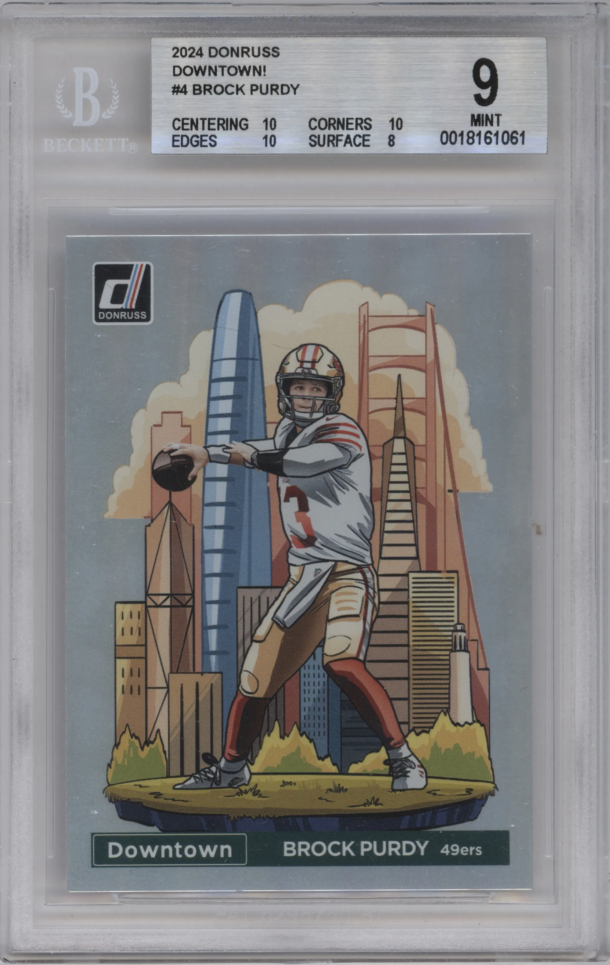2024 Donruss Downtown Brock Purdy #4 BGS 9