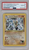 Giovanni's Machamp from the 2000 Pokemon GH set graded by PSA and given an overall grade of 10.