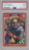 Troy Aikman from the 1989 Pro Set set graded by PSA and given an overall grade of 9.
