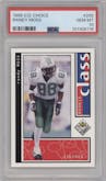 Randy Moss from the 1998 UD Choice set graded by PSA and given an overall grade of 10.