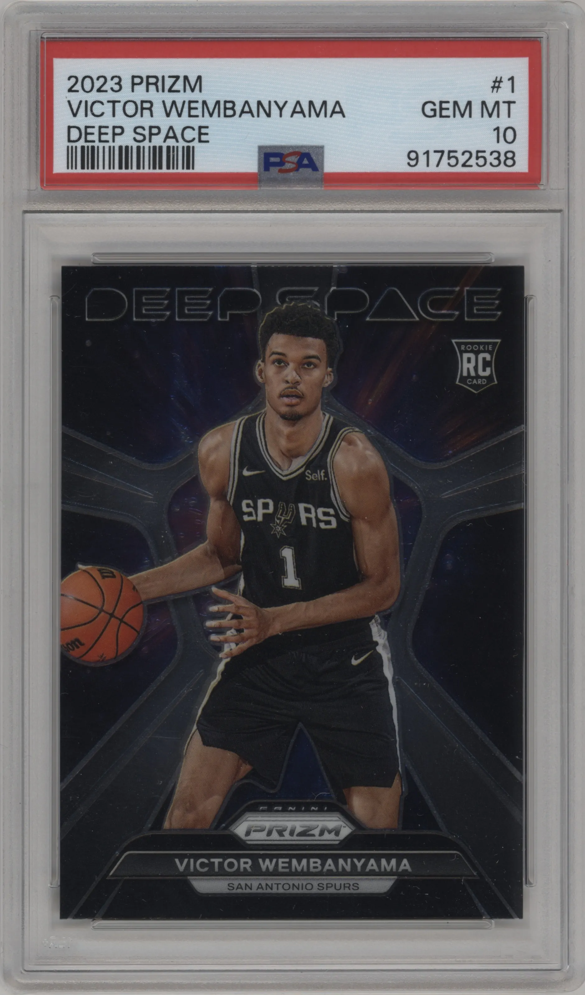 2023 Panini Prizm Deep Space Victor Wembanyama PSA 10