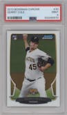 Gerrit Cole from the 2013 Bowman Chrome set graded by PSA and given an overall grade of 9.