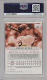 Derek Jeter from the 2012 Panini Prizm set graded by PSA and given an overall grade of 10.