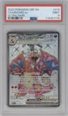 Charizard ex from the 2023 Pokemon SV set graded by PSA and given an overall grade of 9.
