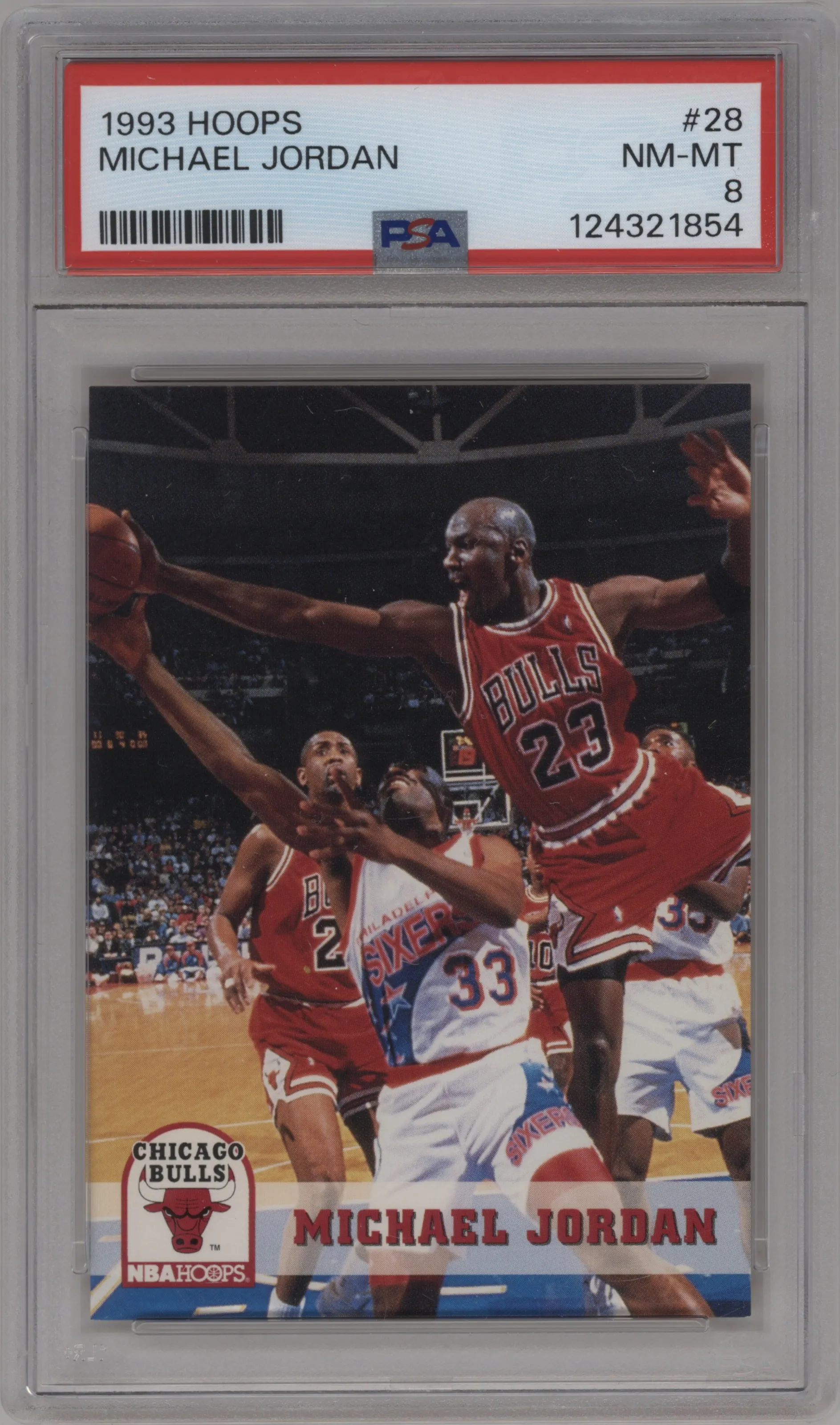 1993 NBA Hoops Michael Jordan PSA 8