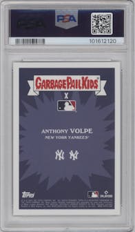 Atta’Boy Anthony from the 2023 Topps Garbage Pail Kids x MLB Series 3 set featuring a Baseball Stitching Foil parallel graded by PSA and given an overall grade of 10.