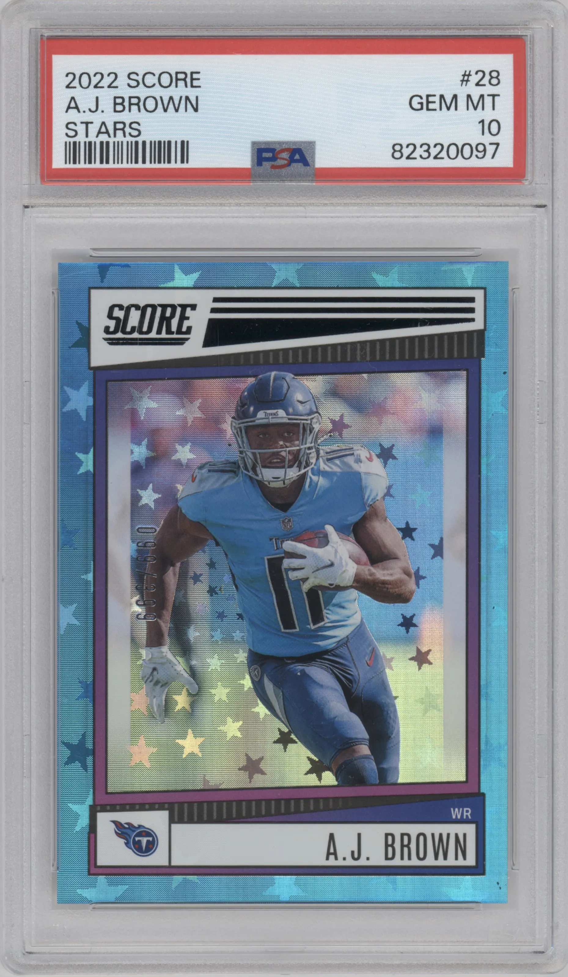 2022 Panini Score A.J. Brown Stars #28 PSA 10