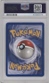 Venusaur from the 1999 Pokemon set graded by PSA and given an overall grade of 8.