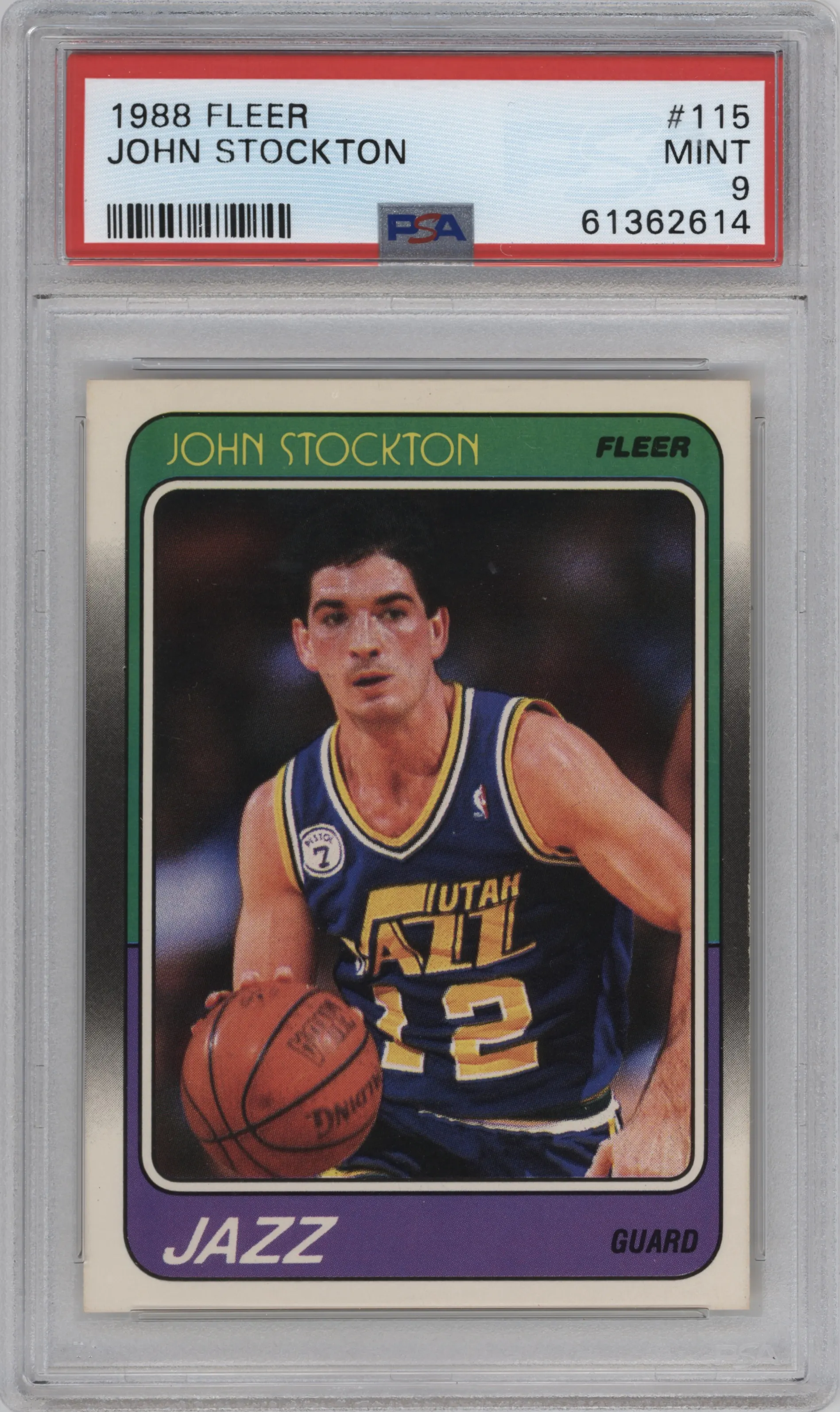 1988 Fleer John Stockton PSA 9