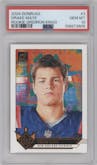 Drake Maye  from the 2024 Donruss set graded by PSA and given an overall grade of 10.