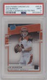 Joe Burrow from the 2020 Panini Chronicles set graded by PSA and given an overall grade of 9.
