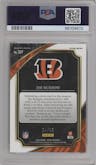Joe Burrow from the 2022 Panini Select set featuring a Red Prizm parallel graded by PSA and given an overall grade of 10.