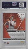 Joe Burrow from the 2020 Panini Mosaic set featuring a Silver parallel graded by PSA and given an overall grade of 9.