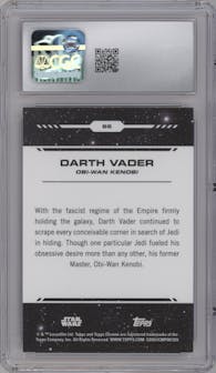 Darth Vader from the 2024 Topps Chrome Star Wars set graded by CSG and given an overall grade of 10.