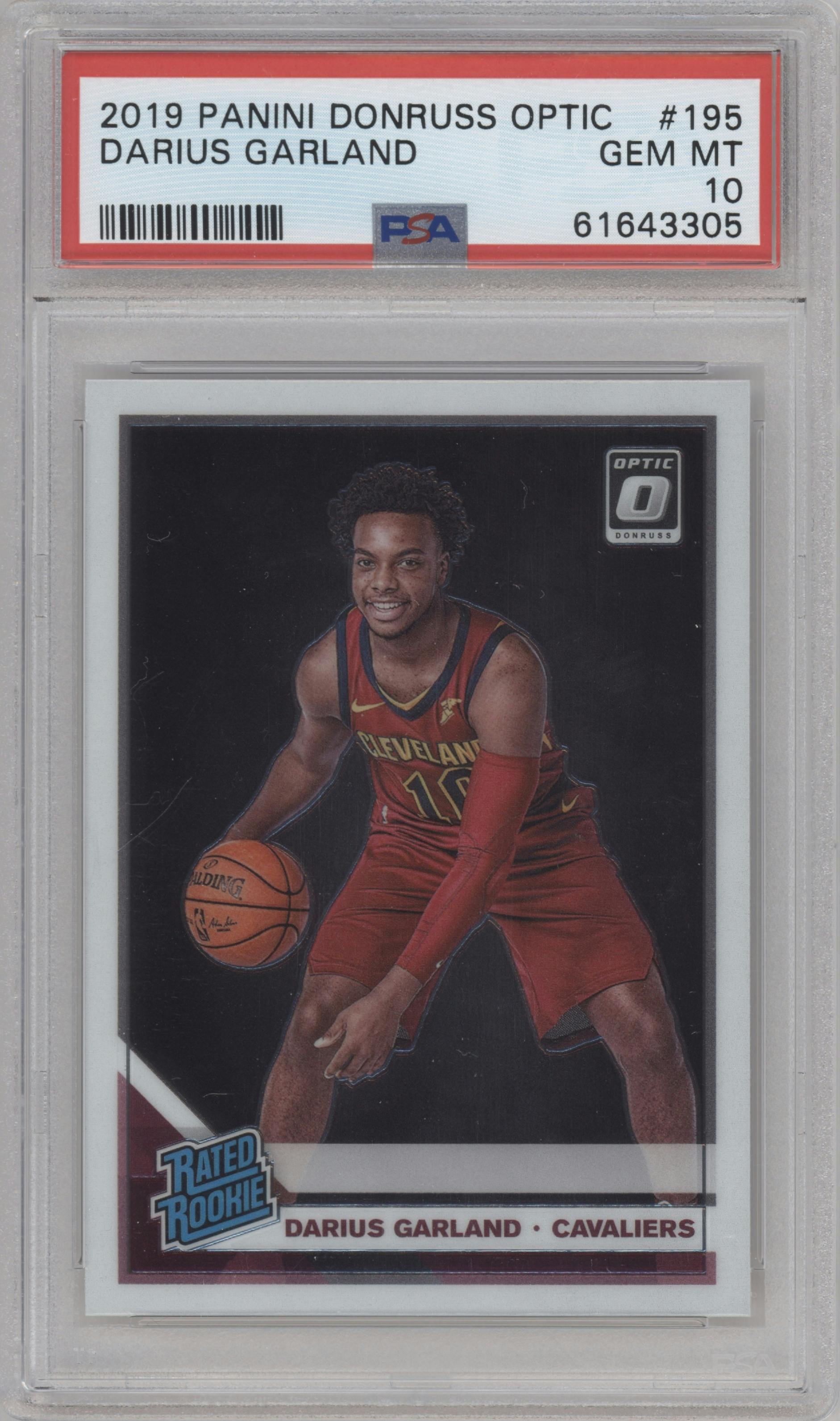 Darius Garland  from the 2019-20 Panini Donruss Optic set graded by PSA and given an overall grade of 10.