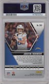 Justin Herbert from the 2020 Panini Mosaic set graded by PSA and given an overall grade of 10.