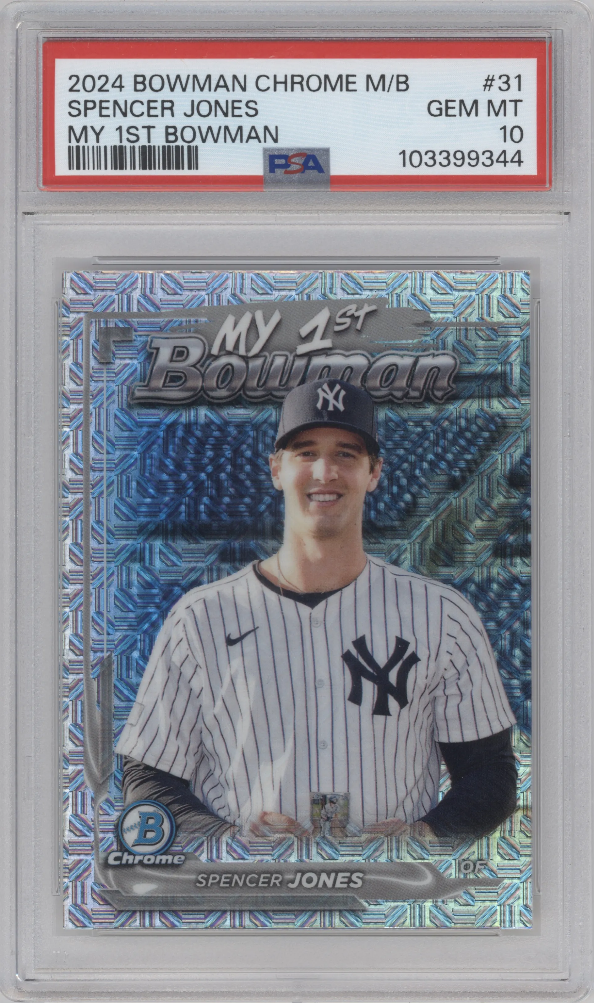 2024 Bowman Chrome Mega Box My 1st Bowman Spencer Jones #M1B-31 PSA 10